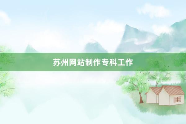 苏州网站制作专科工作